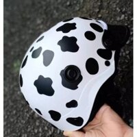 Nón/mũ bảo hiểm sơn bò sữa 2 lỗ thông gió kute