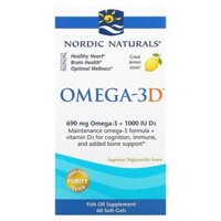 Nordic Naturals Omega-3D Lemon 60 Soft Gels