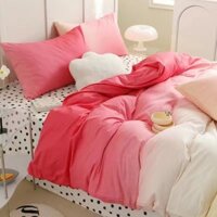 Nordic Style ins Gradient Color Four-Piece Bedding Set Duvet Cover Bed Sheet Girls Summer Student Dormitory Three-Piece Set 7RAY