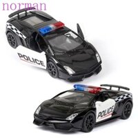 Norman Xe kéo lại, Xe thể thao hợp kim Diecast Đồ chơi mô hình ô tô, Quà tặng trẻ em 1: 36 Bộ sưu tập mô hình xe cảnh sát trang trí thu nhỏ