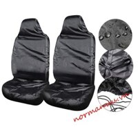 Norman6g Bọc Ghế Ô Tô Trang Trí Hạng Nặng Màu Đen Chống Thấm Nước Chống Bụi 3 Mảnh Phù Hợp Với Ghế