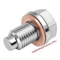 Norman6g Chảo Dầu, với phích cắm thoát dầu bằng thép không gỉ Neodymium, Bu lông đai ốc có đệm đồng M12 M16 M18 M20 Đai ốc thoát dầu Phụ kiện ô tô