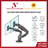 North Bayou NB-F160 Giá treo đỡ 2 màn hình 17-27 inch, Tải trọng 9Kg, chuẩn VESA, Xoay linh hoạt - Hàng chính hãng