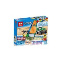 NOT Lego 4X4 WITH CATAMARAN 60149 Bela Lari 10647 LEPIN 02027 xếp lắp ráp ghép mô hình XE CON KÉO THUYỀN BUỒM 4X4 VỚI CATAMARAN City Thành Phố 198 khối