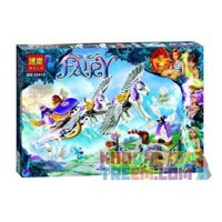 NOT Lego AIRA'S PEGASUS SLEIGH 41077 LARI BELA 10413 LELE 79224 xếp lắp ráp ghép mô hình CỖ XE NGỰA BAY CỦA AIRA TRƯỢT TUYẾT PEGASUS Elves Thế Giới Phép Thuật 319 khối