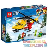 NOT Lego AMBULANCE HELICOPTER 60179 Bela Lari 10868 LEPIN 02090 xếp lắp ráp ghép mô hình TRỰC THĂNG CẤP CỨU THƯƠNG City Thành Phố 190 khối