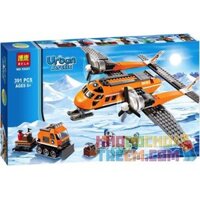 NOT Lego ARCTIC SUPPLY PLANE 60064 BELA 10441 xếp lắp ráp ghép mô hình MÁY BAY TIẾP TẾ VÙNG CỰC BẮC City Thành Phố 374 khối
