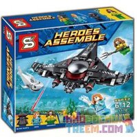 NOT Lego BLACK MANTA STRIKE 76095 Bela Lari 11024 SHENG YUAN/SY 1170 xếp lắp ráp ghép mô hình AQUAMAN CUỘC TẤN CÔNG TÀU NGẦM CÁ ĐUỐI BLACK MANTA STRIKE Dc Comics Super Heroes Siêu Anh Hùng Dc 235 khối
