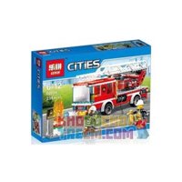 NOT Lego FIRE LADDER TRUCK 60107 Bela Lari 10828 LEPIN 02054 xếp lắp ráp ghép mô hình XE THANG CỨU HỎA City Thành Phố 214 khối