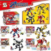 NOT Lego IRON MAN MECH 76140 LARI 11503 SHENG YUAN/SY SY1484D 1484D KSZ 1003 xếp lắp ráp ghép mô hình NGƯỜI SẮT MECH Marvel Super Heroes Siêu Anh Hùng Marvel 148 khối