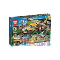 NOT Lego JUNGLE AIR DROP HELICOPTER 60162 Bela Lari 10713 LEPIN 02085 xếp lắp ráp ghép mô hình ĐỘI TRỰC THĂNG VẬN CHUYỂN RỪNG MÁY BAY JUNGLE AIR DROP City Thành Phố 1250 khối