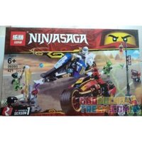 NOT Lego KAI'S BLADE CYCLE & ZANE'S SNOWMOBILE 70667 Bela Lari 11161 LELE 31184 LEPIN 06095 SHENG YUAN/SY SY1252C 1252C SY1252D 1252D xếp lắp ráp ghép mô hình XE ĐẠP LƯỠI ĐAO CỦA KAI VÀ TRƯỢT TUYẾT ZANE DAO The Lego Ninjago Movie Ninja Lốc Xoáy 376 khối
