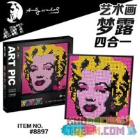 NOT Lego LEGO ART ANDY WARHOL'S MARILYN MONROE 31197 A BLOCK 8897 B BLOCK 9003 SNAKE 30097 xếp lắp ráp ghép mô hình MARILYN MONROE CỦA ANDY WARHOL 3341 khối