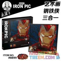 NOT Lego LEGO ART MARVEL STUDIOS IRON MAN 31199 A BLOCK 8899 B BLOCK 9001 SNAKE 30099 xếp lắp ráp ghép mô hình NGƯỜI SẮT CỦA MARVEL STUDIOS 3406 khối