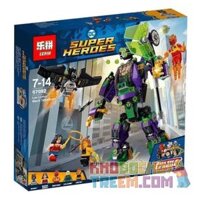 NOT Lego LEX LUTHOR MECH TAKEDOWN 76097 Bela Lari 10843 LEPIN 07092 xếp lắp ráp ghép mô hình HẠ GỤC NGƯỜI MÁY CỦA LEX LUTHOR CUỘC TRIỆT PHÁ MECH Dc Comics Super Heroes Siêu Anh Hùng Dc 406 khối