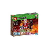 NOT Lego MINECRAFT THE NETHER FIGHT 21139 Bela Lari 10808 LEPIN 18034 SHENG YUAN/SY 968 968A SY968A 968B SY968B xếp lắp ráp ghép mô hình ĐÁNH NHAU VỚI XƯƠNG KHÔ TRONG HẦM NÚI LỬA CUỘC CHIẾN ĐỊA NGỤC Game Xây Dựng 84 khối