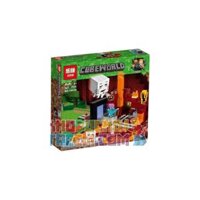 NOT Lego MINECRAFT THE NETHER PORTAL 21143 BLX 81057 JISI 839 Bela Lari 10812 LEPIN 18038 SHENG YUAN/SY SY990 xếp lắp ráp ghép mô hình CỔNG ĐỊA NGỤC THÔNG TIN NETHER Game Xây Dựng 470 khối