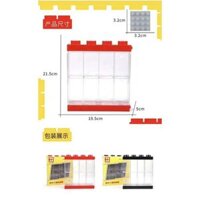 NOT Lego MINIFIGURE DISPLAY CASE 8 40651735 HAPPY BUILD YC-19JM2 19JM2 YC19JM2 xếp lắp ráp ghép mô hình MINIFIGURE DISPLAY CASE 8 - HỘP MÀN HÌNH LEGO MÀU ĐỎ TRƯNG BÀY NHÂN VẬT NHỎ – MÔ Gear Đồ Lắp Ghép