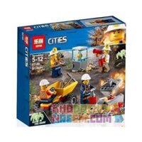 NOT Lego MINING TEAM 60184 Bela Lari 10873 LELE 28015-2 LEPIN 02100 xếp lắp ráp ghép mô hình BIỆT ĐỘI ĐÀO MỎ KHAI THÁC City Thành Phố 82 khối