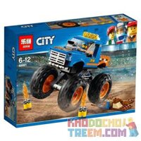 NOT Lego MONSTER TRUCK 60180 Bela Lari 10869 LEPIN 02091 xếp lắp ráp ghép mô hình XE TẢI QUÁI VẬT KHỔNG LỒ City Thành Phố 192 khối