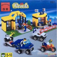NOT Lego SUPER CYCLE CENTER 6426 Enlighten 107 Qman 107 xếp lắp ráp ghép mô hình TRUNG TÂM SIÊU XE ĐẠP CHU KỲ Town Thị Trấn 137 khối