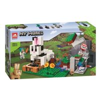 NOT Lego THE RABBIT RANCH 21181 TANK 60157 xếp lắp ráp ghép mô hình TRANG TRẠI THỎ Minecraft Game Xây Dựng 340 khối