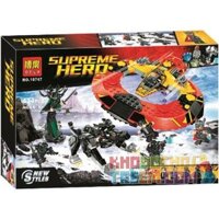 NOT Lego THE ULTIMATE BATTLE FOR ASGARD 76084 Bela 10747 Lari 10747 xếp lắp ráp ghép mô hình TRẬN CHIẾN CUỐI CÙNG TẠI ASGARD VÌ Marvel Super Heroes Siêu Anh Hùng Marvel 400 khối