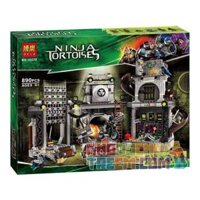 NOT Lego TURTLE LAIR INVASION 79117 Bela 10278 Lari 10278 xếp lắp ráp ghép mô hình ĐỘT KÍCH CĂN CỨ CỦA NINJA RÙA CUỘC XÂM LƯỢC HANG Teenage Mutant Ninja Turtles 888 khối