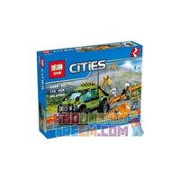 NOT Lego VOLCANO EXPLORATION TRUCK 60121 Bela Lari 10638 LEPIN 02002 xếp lắp ráp ghép mô hình XE TẢI THÁM HIỂM NÚI LỬA City Thành Phố 175 khối