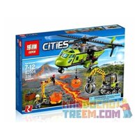 NOT Lego VOLCANO SUPPLY HELICOPTER 60123 Bela Lari 10640 LEPIN 02004 xếp lắp ráp ghép mô hình TRỰC THĂNG TIẾP TẾ TRẠM NGHIÊN CỨU NÚI LỬA CUNG CẤP City Thành Phố 330 khối