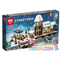 NOT Lego WINTER VILLAGE STATION 10259 LELE 39074 LEPIN 36011 xếp lắp ráp ghép mô hình MÙA ĐÔNG NƠI LÀNG QUÊ TRẠM Creator Expert Chuyên Gia Sáng Tạo 902 khối