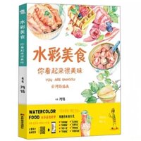(Notebook) Sổ tay Vẽ Đồ ăn, bánh ngọt, thực phẩm màu nước tả thực 💓❤️💓