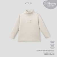 NOUS - Áo dài tay màu ghi in trang trí - Nu Thermo -3Y 4Y 5Y - SS24.T9A- ZN525