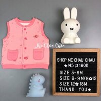 Nous Áo gilet cài thẳng hồng 3M - 18M