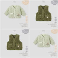 NOUS - Áo khoác, gile lông cừu mềm ấm cho bé trai/bé gái