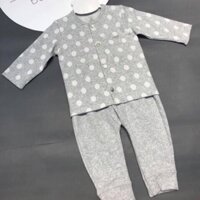 Nous ghi chấm bi sz 6-9m, chất liệu nỉ ấm thích hợp cho mùa thu đông hoặc bé nằm điều hoà