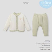 [Nous Newborn] - Bộ quần áo dài tay phối quần xanh in hình con vịt cho bé 0 - 6 tháng