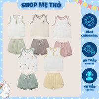 [Nous nhiều mẫu] Bộ ba lỗ bộ hai dây Nous petit doux mềm mát bé trai bé gái Bunny Kids Shop Mẹ Thỏ