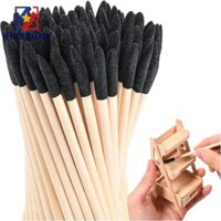 Novaflux 100 Que chà nhám chính xác, Thiết kế que diêm Cây chà nhám chi tiết mịn, Đánh bóng chất lượng cao 150 GritIdeal Tay cầm bằng gỗ thoải mái Thanh loại bỏ rỉ sét Sở thích gỗ