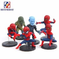 Novaflux Avengers Người Nhện 6 Cái / bộ Trang Trí Bánh Xe Đồ Trang Trí Anime Búp Bê Nhân Vật Mô Hình Marvel Nhân Vật Hành Động