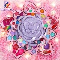 Novaflux Bộ Dụng Cụ Trang Điểm Trẻ Em Cho Công Chúa Cô Gái Hoa Quà Tặng Sinh Nhật Phấn Mắt Sơn Móng Tay Gương Trang Điểm Bộ Dụng Cụ Mỹ Phẩm