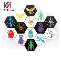 Novaflux Cờ Vua Lục Giác, Giáo Dục 2 Người Chơi Trò Chơi Ban Tổ Ong Mới, Gia Đình Bằng Gỗ Cổ Điển Vui Nhộn Montessori Xếp Hình Trò Chơi Bàn Tiệc Gia Đình