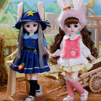 Novalink 1 / 6 Búp Bê Bjd, Khớp Hình Cầu Với Quần Áo Búp Bê Bjd Anime 30cm, Đồ Chơi Nhà Chơi 3D Mắt Dễ Thương Trang Phục Bản Lề Búp Bê Đồ Chơi Trẻ Em