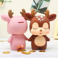 Novalink Hộp Đựng Tiền Xu Mini Dễ Thương Quà Tặng Trẻ Em Hộp Tiết Kiệm Tiền Hình Hươu An Toàn
