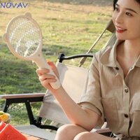Novavibe Mini Electric Mosquito Swatter, Pin 225mAh Nhẹ Ruồi Côn Trùng Muỗi Swatter, Thiết Thực Sạc Mạnh Mẽ Với Đèn LED Zapper Swatter Cho Gia Đình