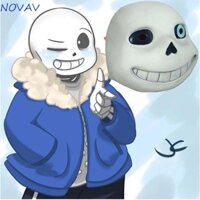 Novavibe Sans Mặt nạ Undertale Mặt nạ cao su Unisex Mặt nạ dự tiệc Đạo cụ Đảng Mặt nạ toàn đầu Trò chơi điện ảnh Mặt nạ chống đỡ Cosplay Áo khoác