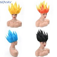 Novavibe Son Goku Cosplay Tóc Giả, Anime Super Saiyan Dragon Ball Cosplay Tóc Giả, Trang Phục Hóa Trang Tóc Tổng Hợp Chịu Nhiệt Fluffy Flame Halloween Tóc Giả Sân Khấu Show