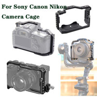 Novelgoal Camera Lồng Cho Sony Phụ Kiện Vlog Ốp Lưng Cầm Tay Giá Đỡ Giày Lạnh Mic LED Đèn Gắn Video Rig