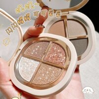 Novo Makeup Smart Soft Waxy Phấn Mắt Bốn Màu Matte Pearlescent Diamond Sinh Viên Giá Rẻ Màu Đất Bảng Phấn Mắt Di Động 3.29c
