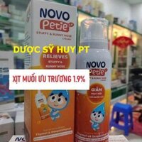 Novo Petie Xịt mũi nước muối ưu trương Novopetie 1,9%